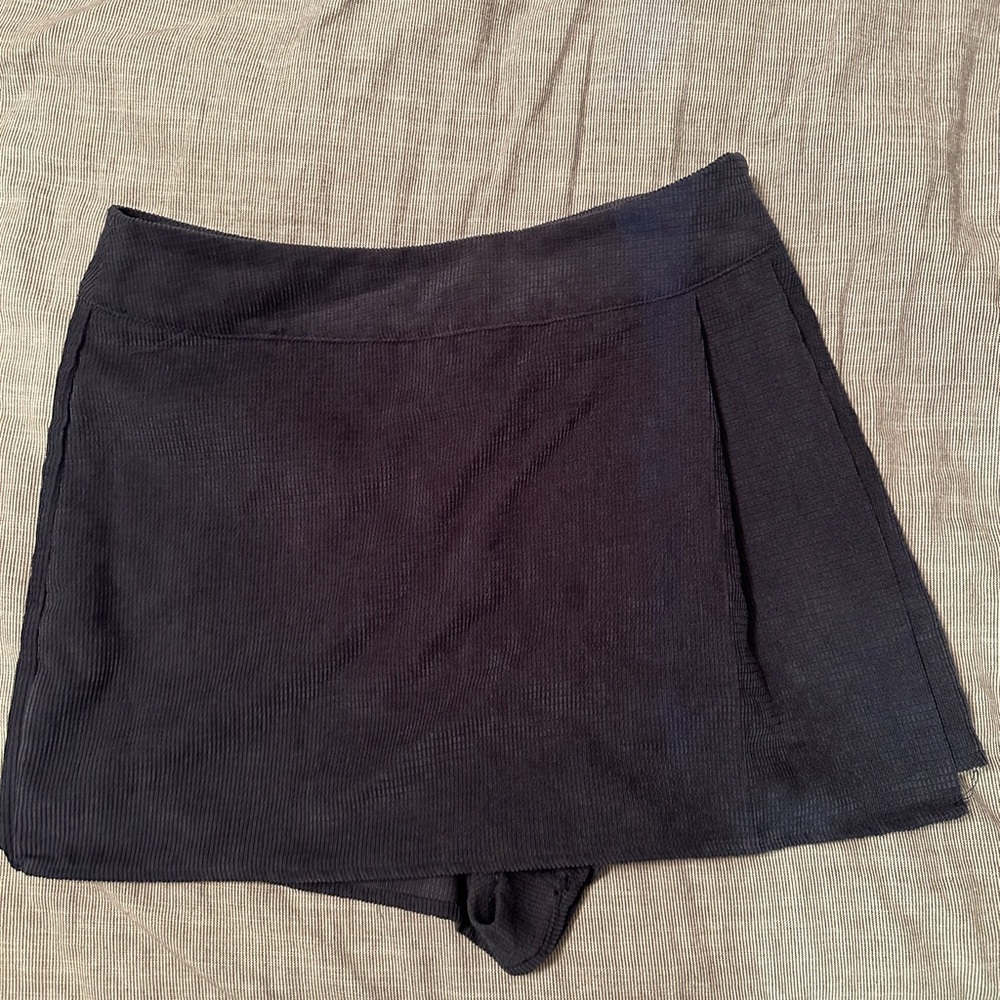 Navy She + Sky corduroy skirt